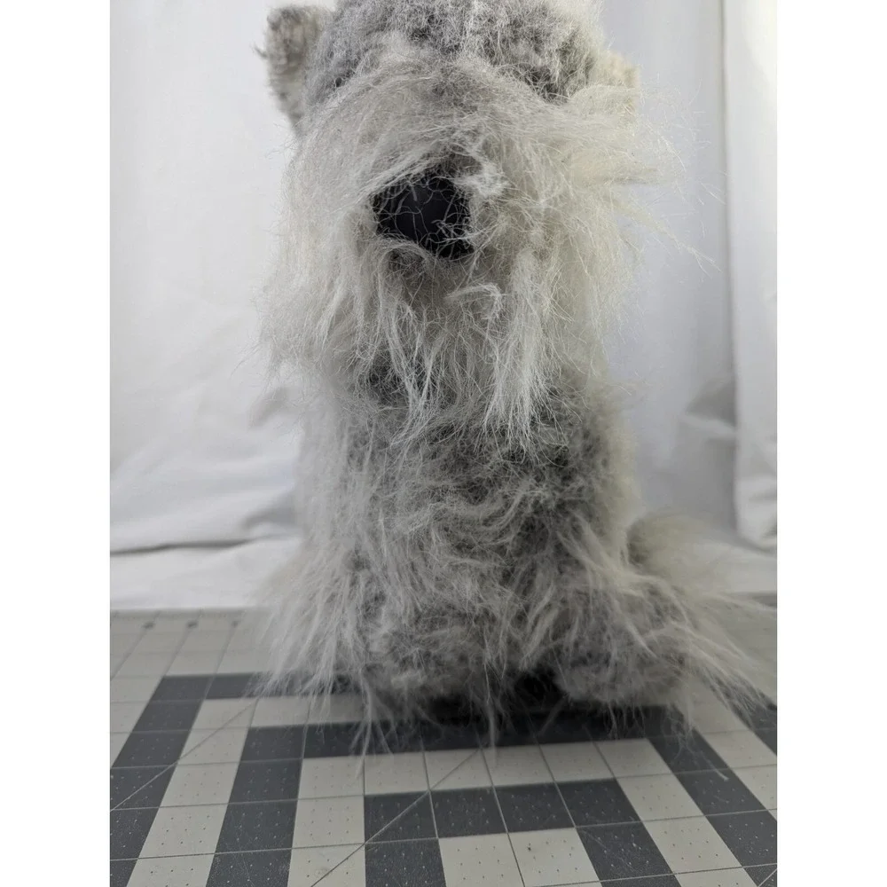 Russ Schnauzer Dog Plush Pillow Large 12x19 Inch Stuffed Animal Toy
